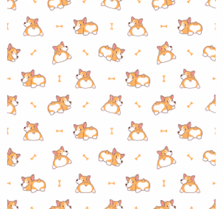 Sous verre bière motif corgi ludique - TenStickers