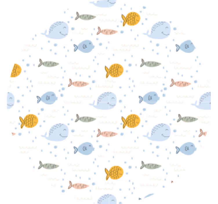 Sous verre bière motif de poissons colorés - TenStickers