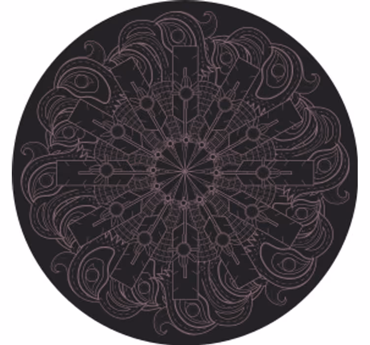 Sous verre motif de mandala intriqué - TenStickers
