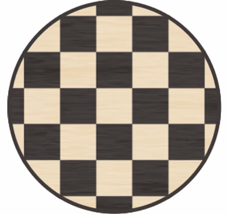 Sous verre bière motif damier circulaire - TenStickers