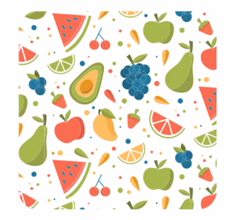 Sous verre moderne motif fruits vibrants - TenStickers