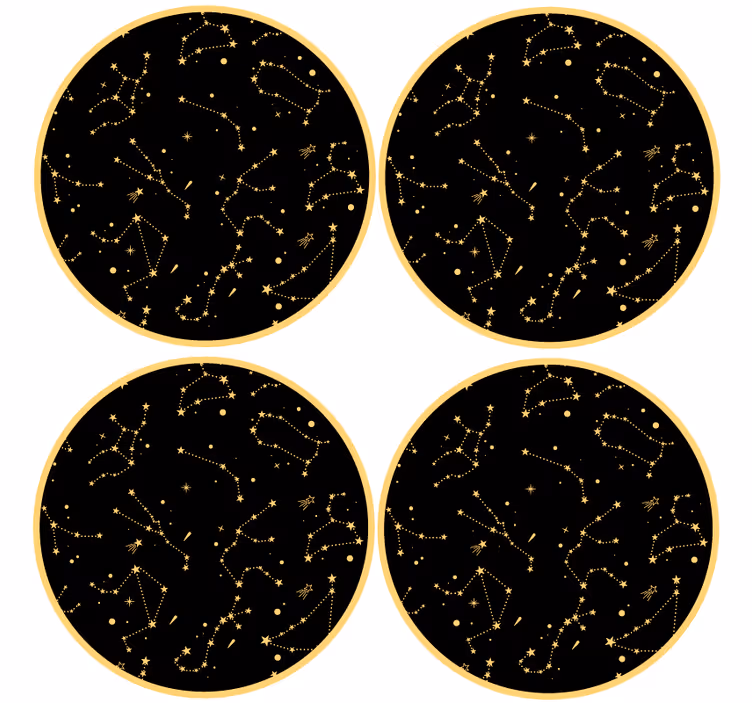 Sous verre bière motifs célestes - TenStickers