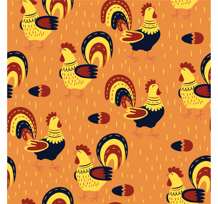 Sous verre bière motif coq coloré - TenStickers