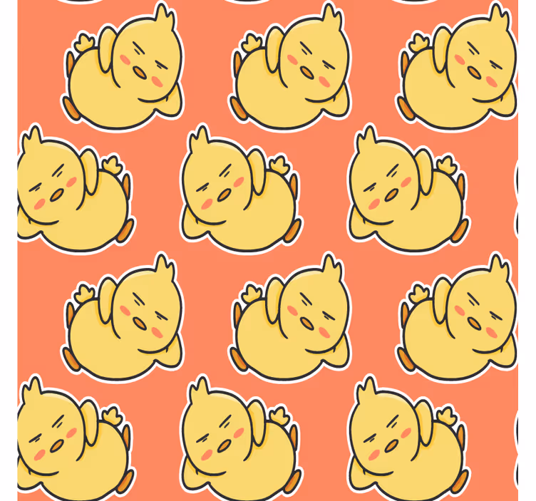 Sous verre bière motif charmants poussins jaunes - TenStickers