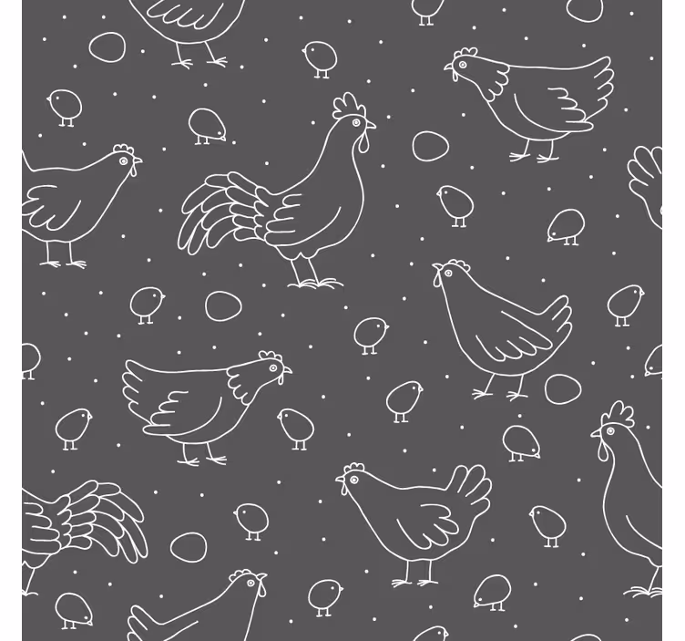 Sous verre vintage motifs de poules et de poussins - TenStickers
