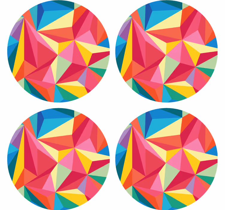 Sous verre motifs géométriques vibrants - TenStickers