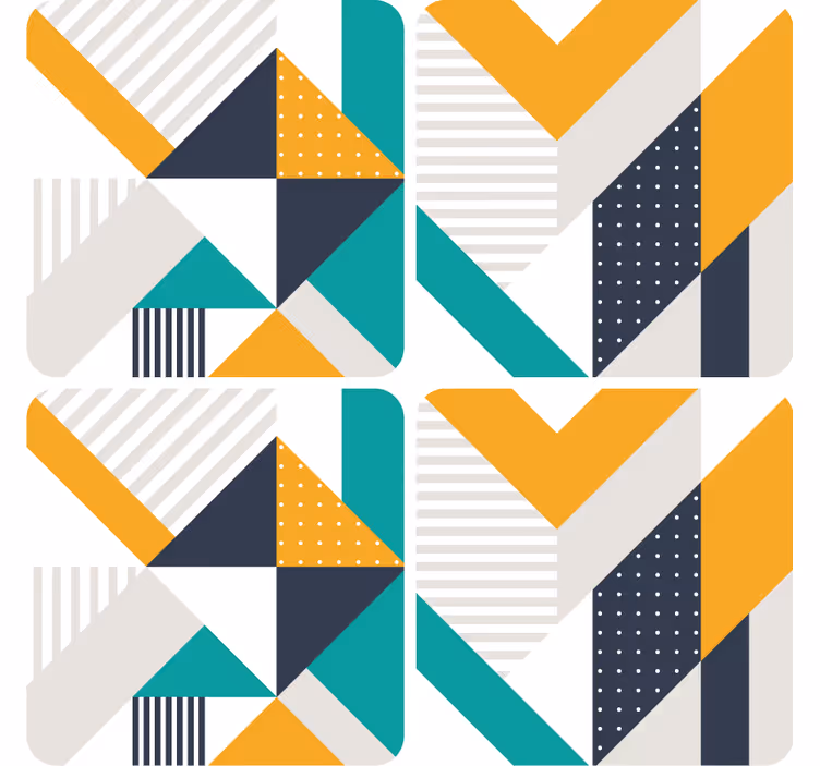 Sous verre moderne motifs géométriques colorés - TenStickers