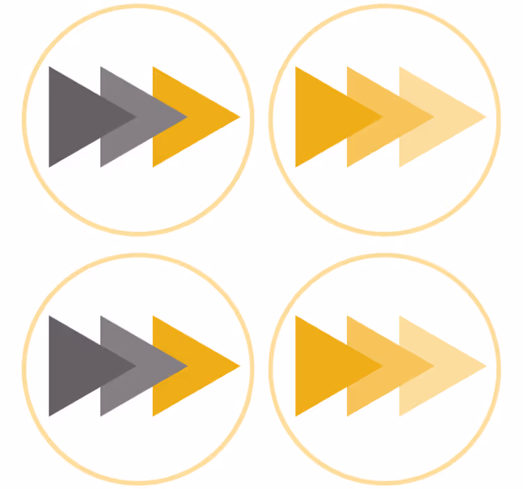 Sous verre bière motif flèches directionnelles - TenStickers
