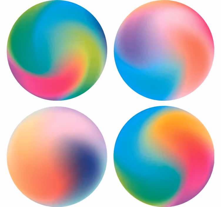 Sous verre motifs tourbillonnants colorés - TenStickers