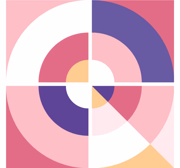 Sous verre moderne formes géométriques colorées - TenStickers