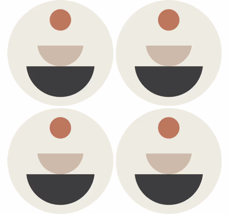 Sous verre bière formes circulaires superposées - TenStickers