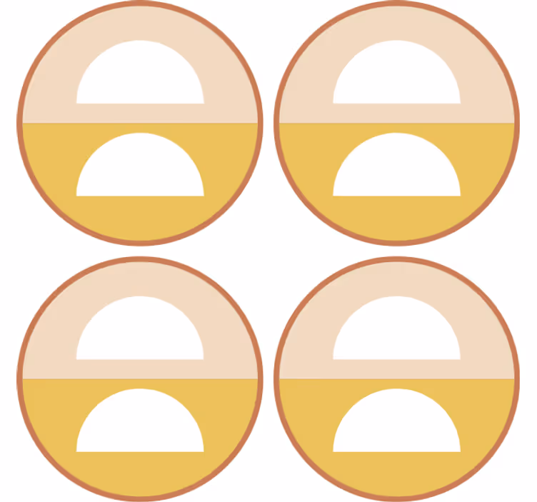 Sous verre bière cercles géométriques demi-lune - TenStickers