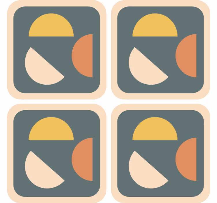 Sous verre bière formes colorées géométriques - TenStickers