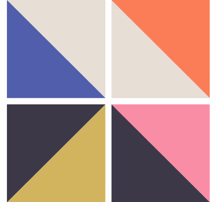 Sous verre angles géométriques multicolores - TenStickers