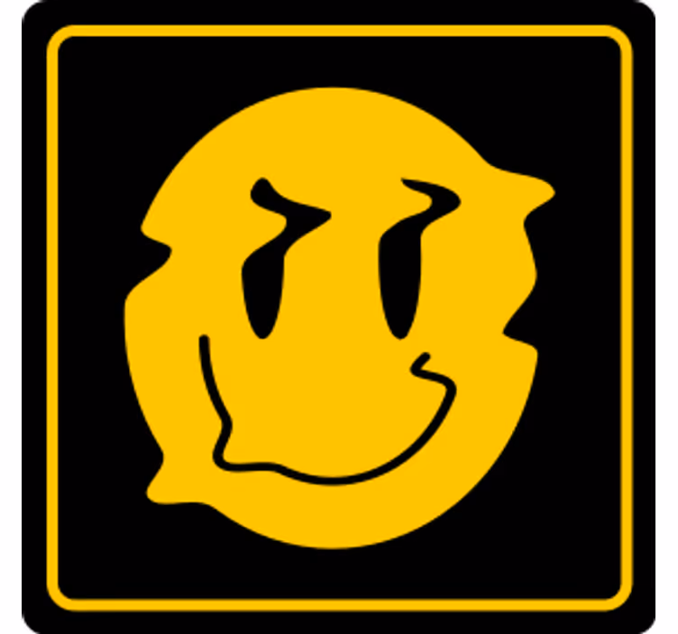 Sous verre bière icône visage souriant - TenStickers