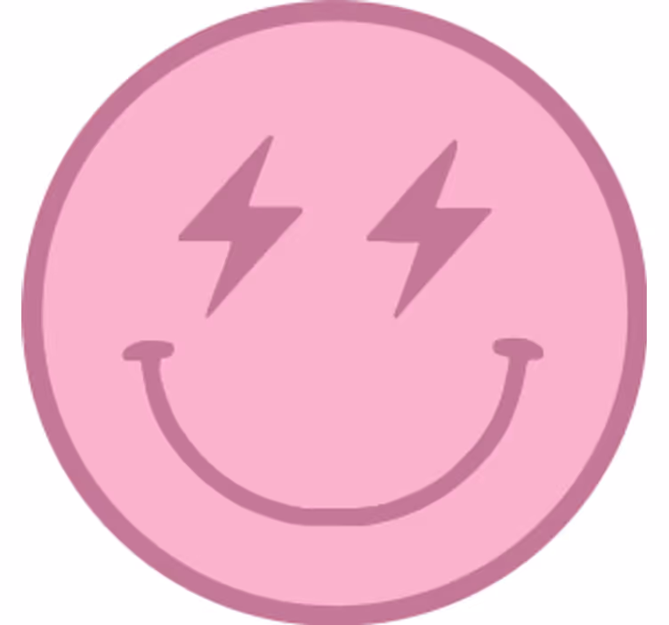 Sous verre bière Émoticône souriante rose ludique - TenStickers