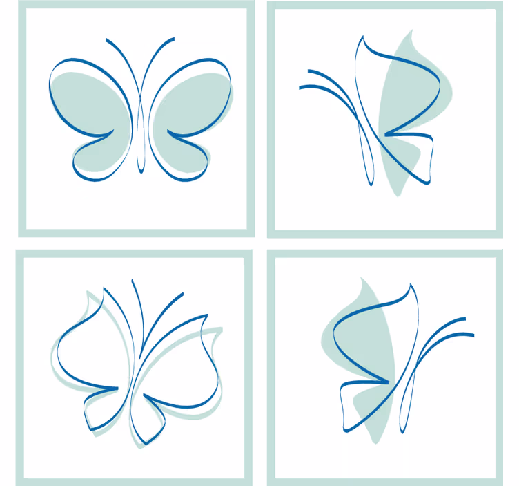 Sous verre motifs de papillons élégants - TenStickers