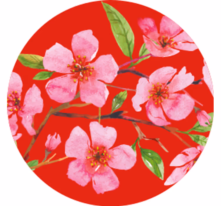 Sous verre fleurs rose Épanouies - TenStickers