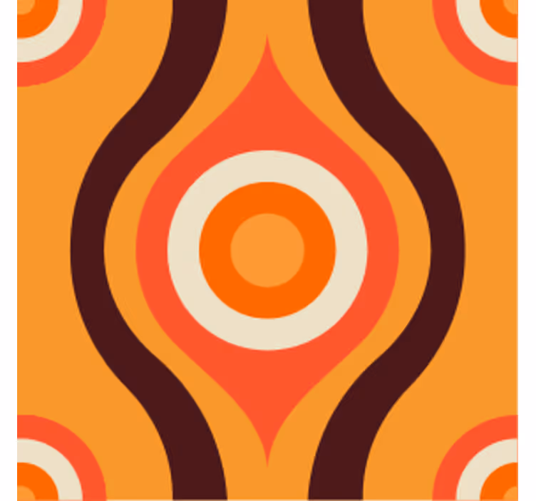 Sous verre bière motif circulaire rétro - TenStickers