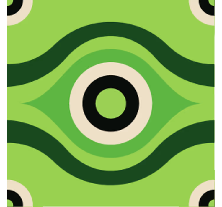 Sous verre motif vert ondulé - TenStickers