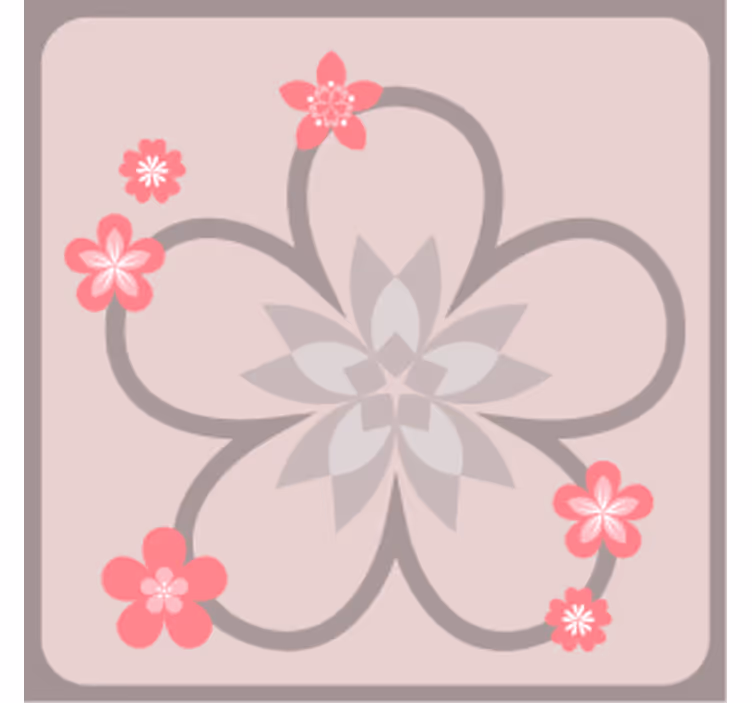 Sous verre moderne motif floral élégant - TenStickers