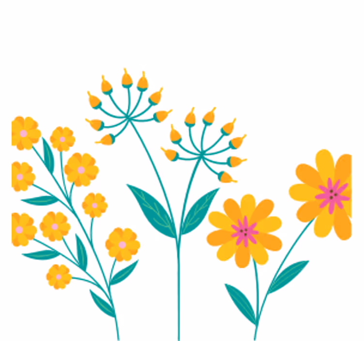 Sous verre bière composition de fleurs Éclatantes - TenStickers