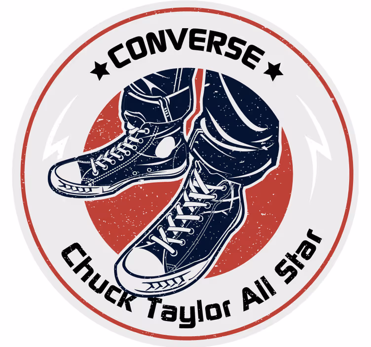 Sous verre vintage design graphique sneakers - TenStickers