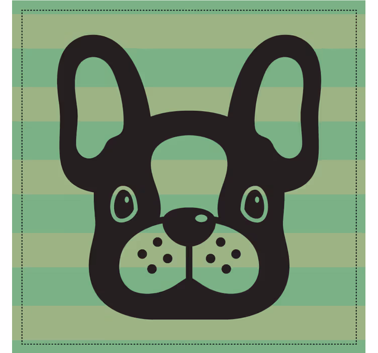 Sous verre moderne bouledogue français - TenStickers