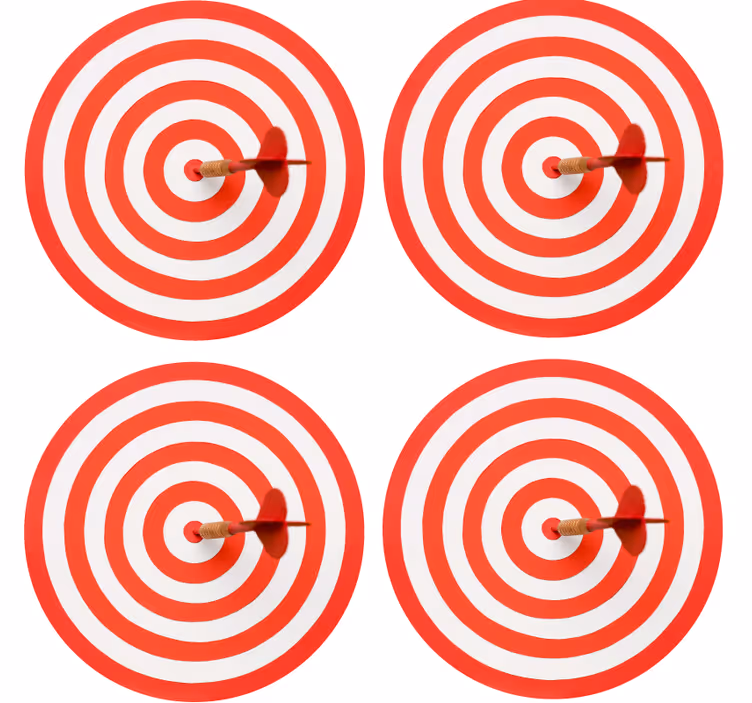 Sous verre bière motif spirale de cible - TenStickers