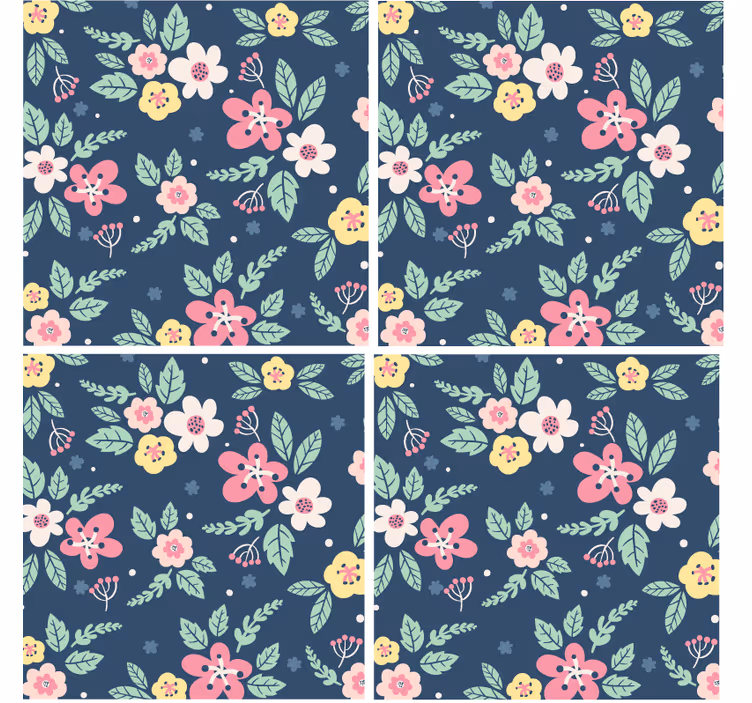 Sous verre moderne design floral élégant - TenStickers