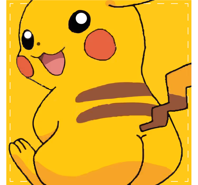 Sous verre vintage personnage jaune animé - TenStickers