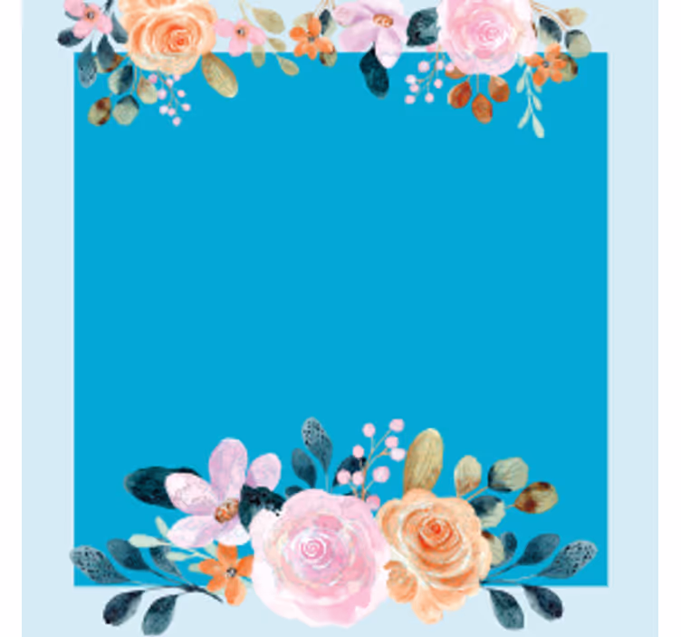 Sous verre personnalisable accent floral rectangle - TenStickers