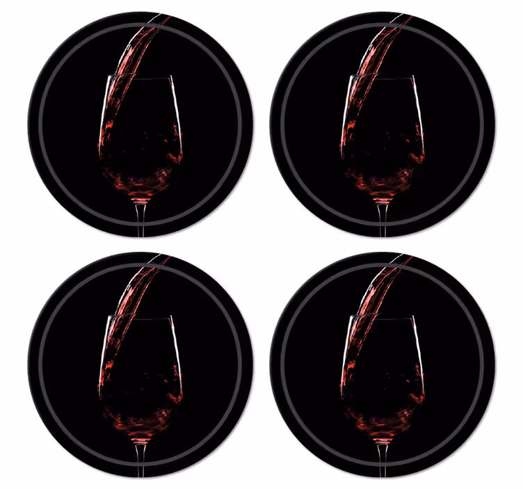Dessous de verre vintage Coupe de vin rouge - TenStickers