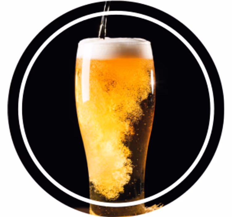 Sous verre bière bière pétillante en verre - TenStickers