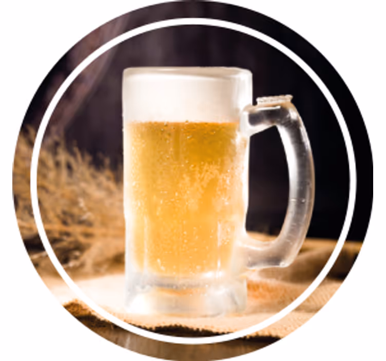 Sous verre bière mug glacé avec mousse - TenStickers