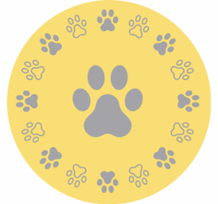 Sous verre moderne motif empreintes de pattes - TenStickers