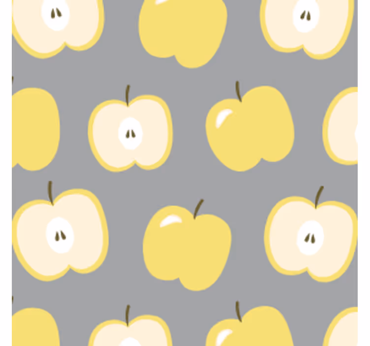 Sous verre bière motif pomme jaune - TenStickers