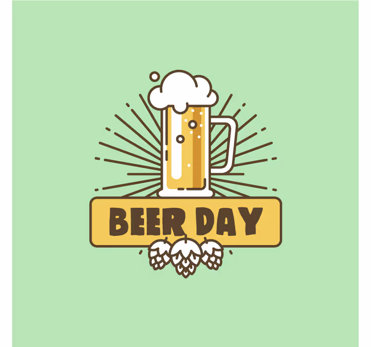 Dessous de verre biere Vert - TenStickers