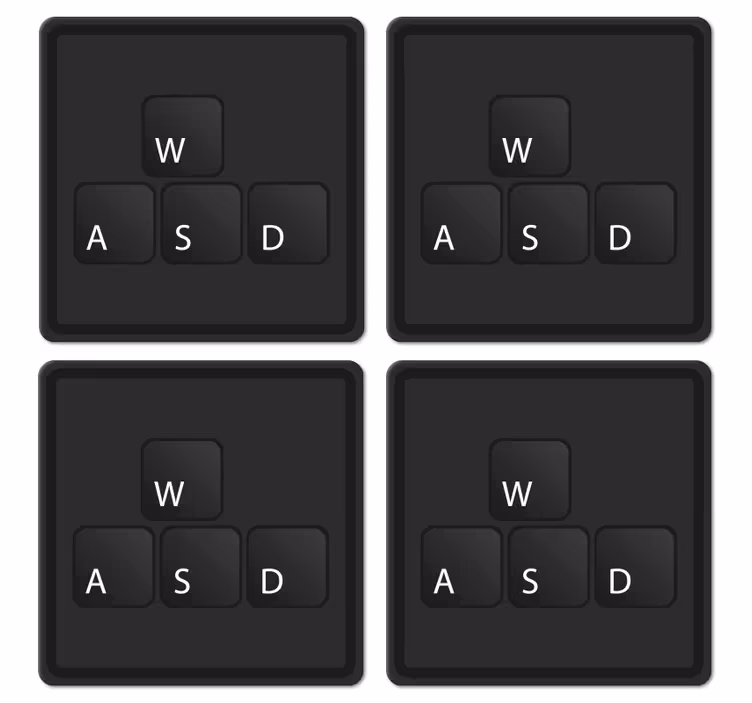 Dessous de verre bizarre Boutons du clavier - TenStickers