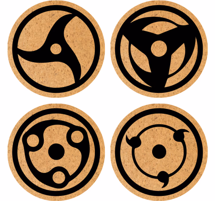 Sous verre bière motifs circulaires abstraits - TenStickers