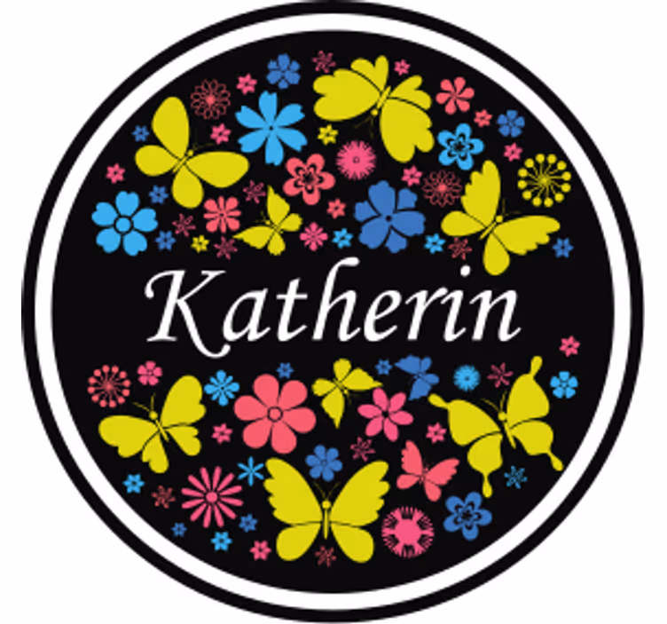 Sous verre personnalisable papillon floral - TenStickers