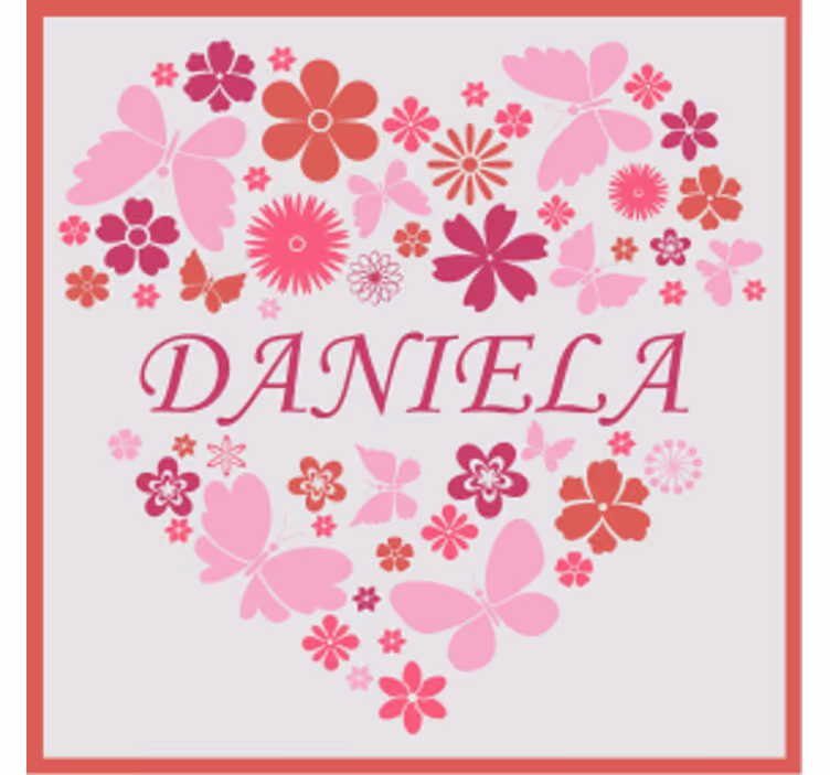 Sous verre personnalisable arrangement floral coeur - TenStickers