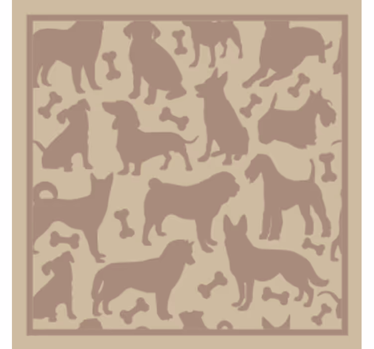 Sous verre moderne formes canines ludiques - TenStickers