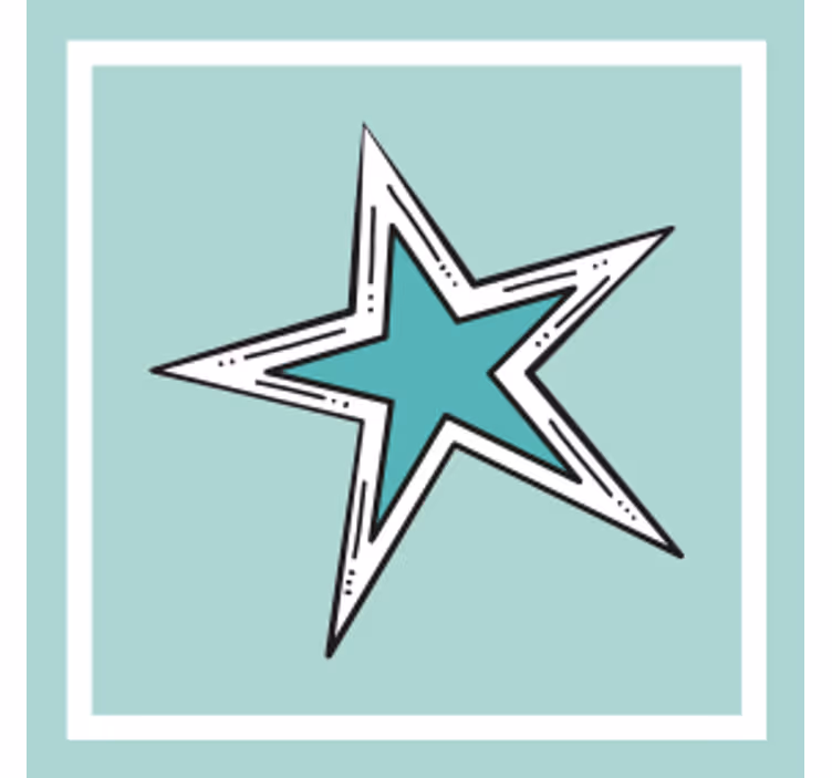 Sous verre bière graphique Étoile accent - TenStickers