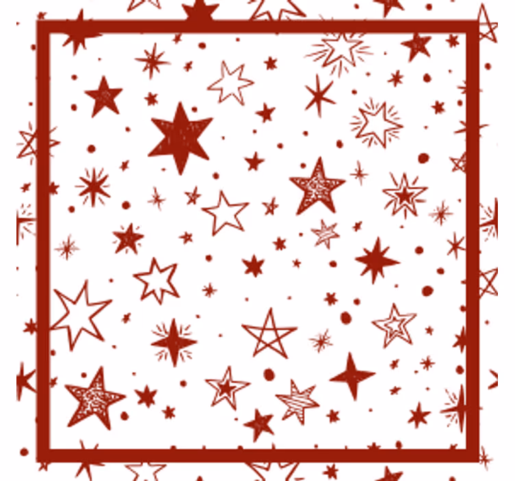 Sous verre noël motif étoilé des fêtes - TenStickers