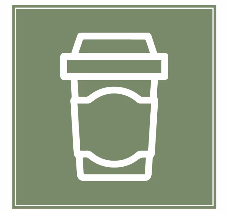 Sous verre moderne illustration de tasse à café - TenStickers