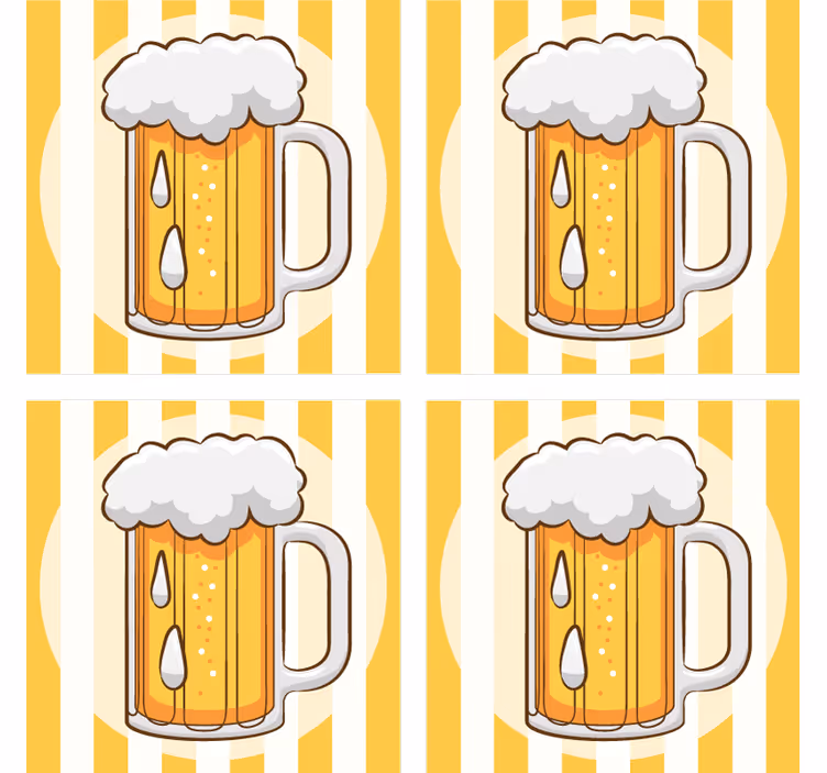 Sous verre bière illustration de chope - TenStickers