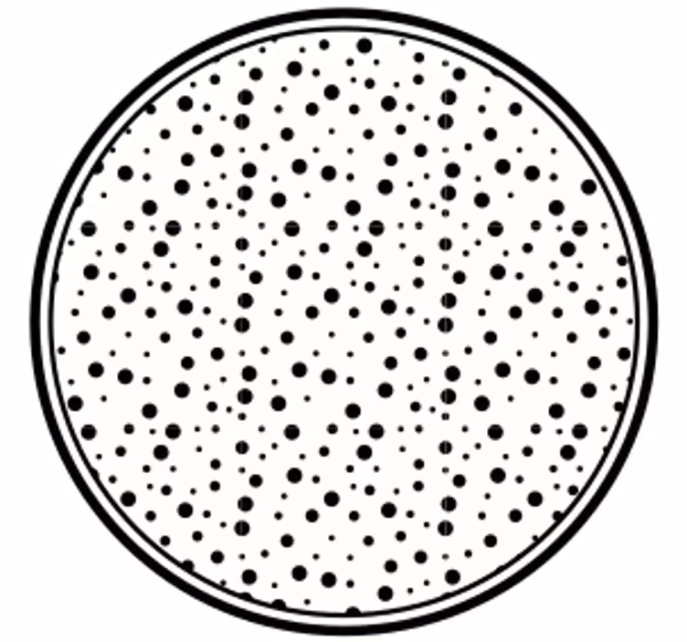 Sous verre motif pois noirs - TenStickers