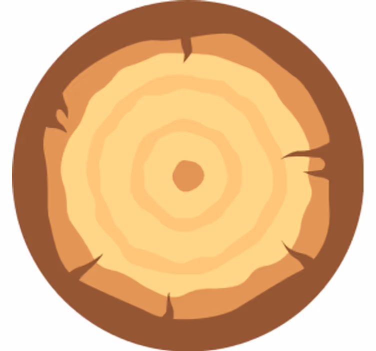 Sous verre bière motif rondin de bois - TenStickers