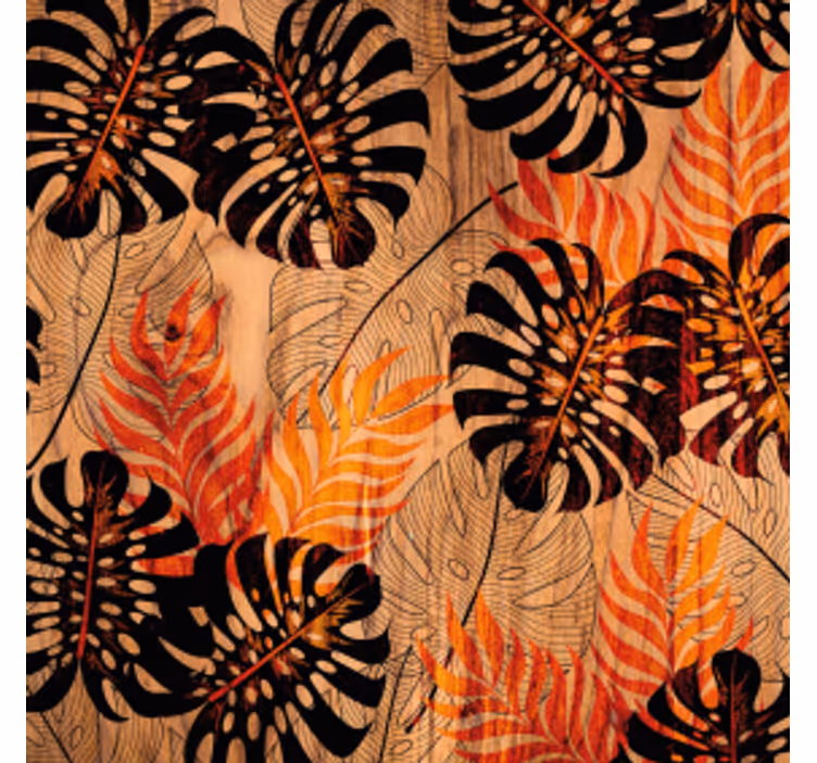 Sous verre motif feuillage tropical - TenStickers